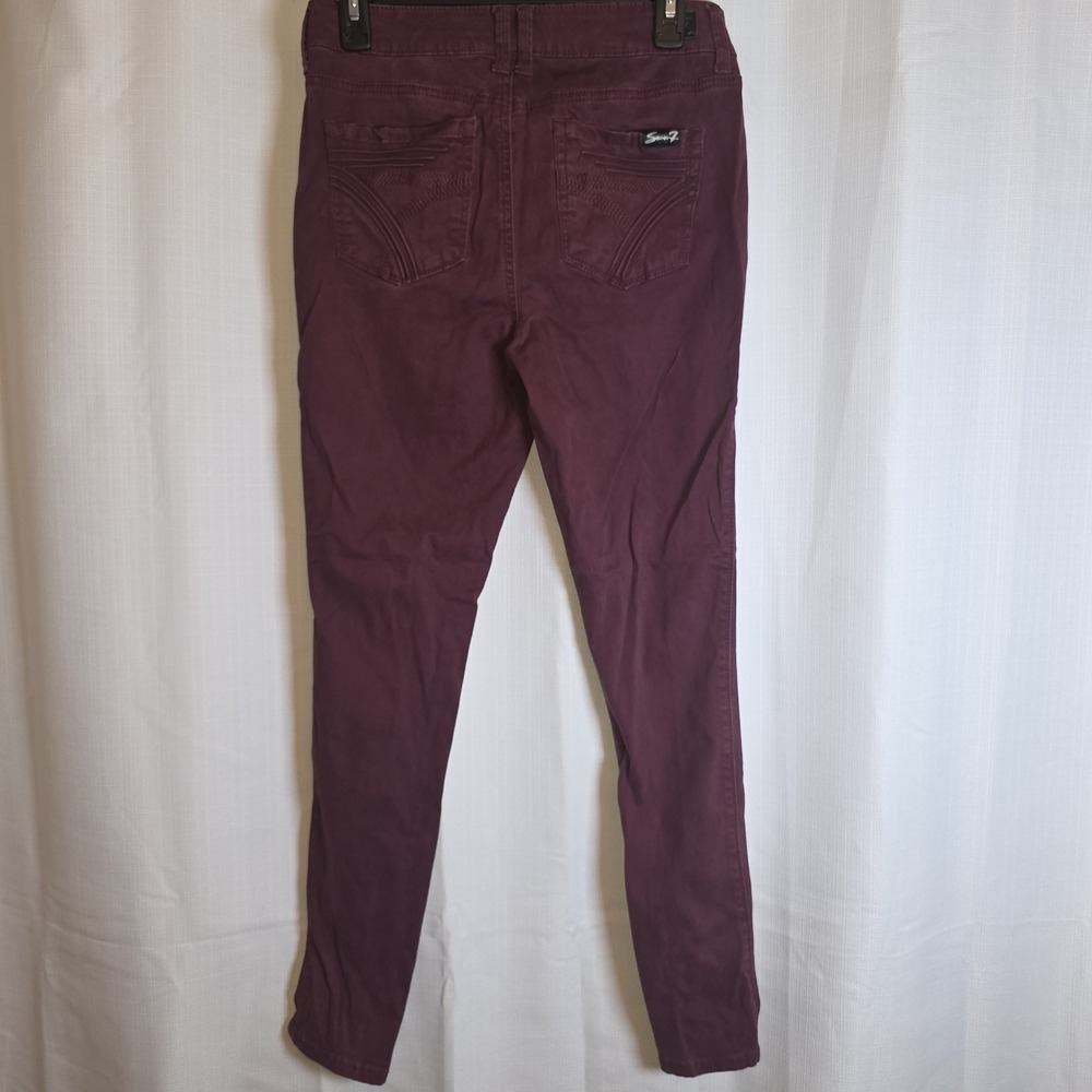 Seven7 Women's Maroon Skinny Jeans Size 6